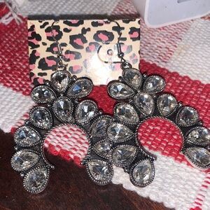 Elegant Silver Crystal Earrings